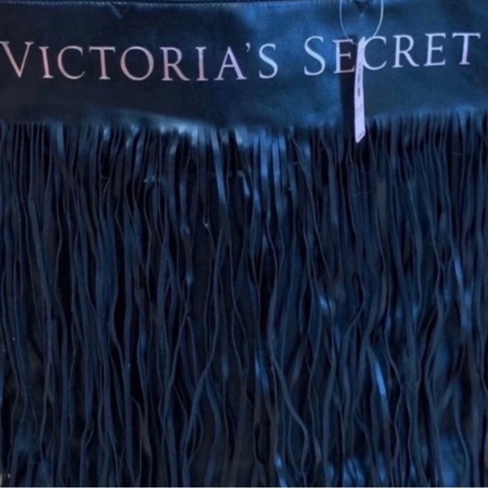 Victoria’s Secret Black Fringe Tote Bag NWT!! - Picture 5 of 7
